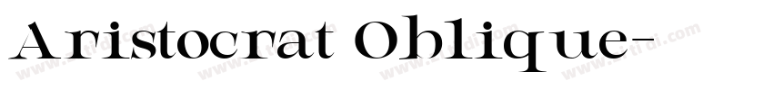 Aristocrat Oblique字体转换